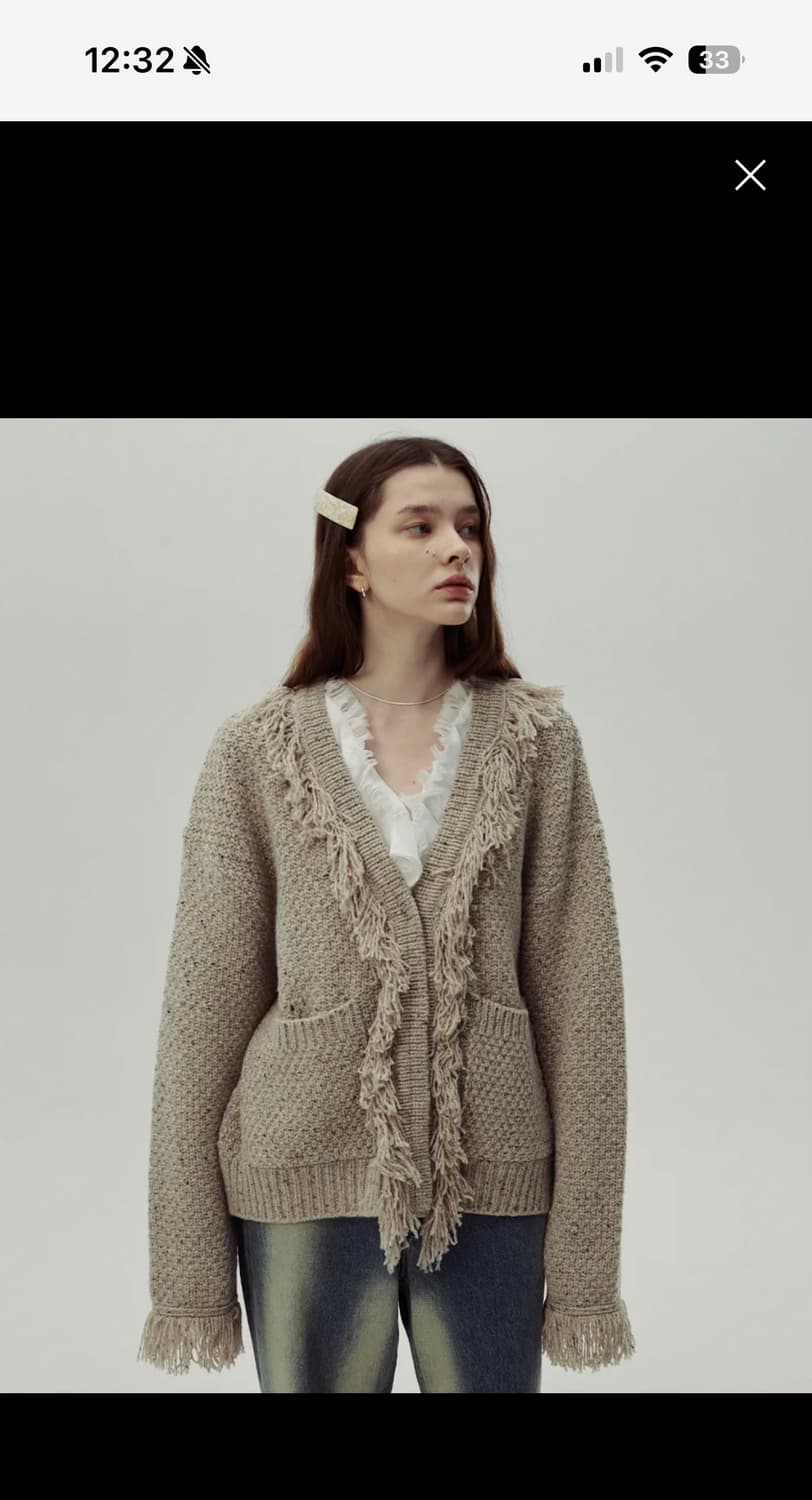 시눈 로고 헤어 클립 마블 아이보리 헤어핀 marble hairclip 상품이미지4