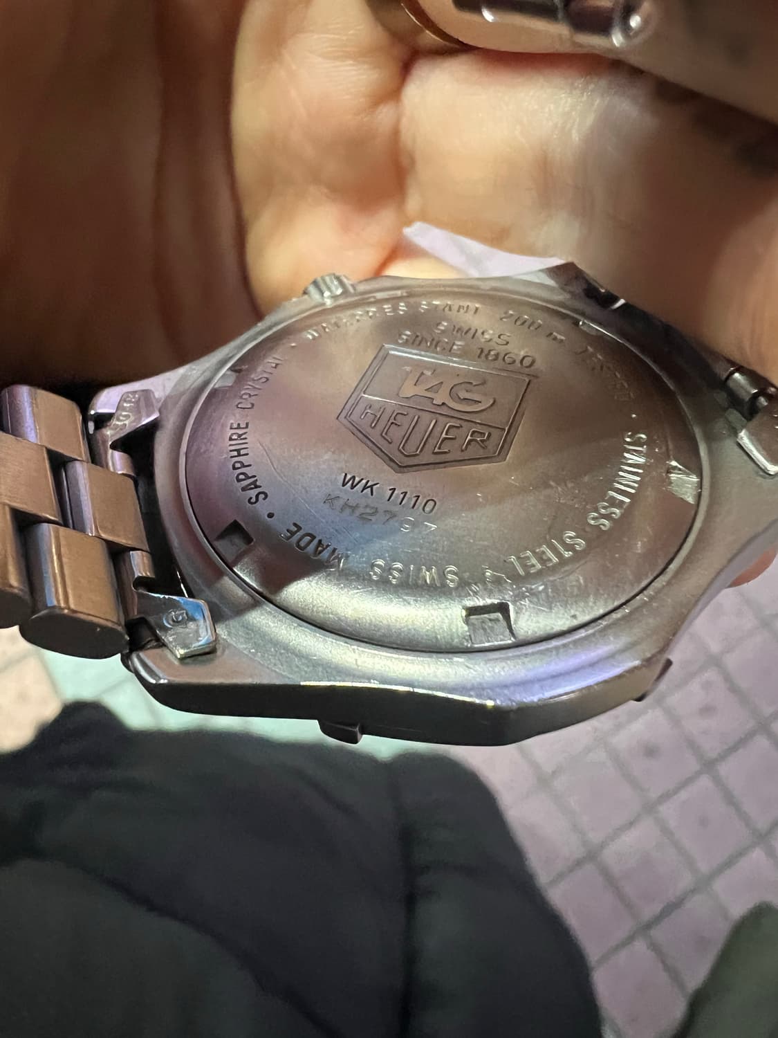태그호이어 빈티지 프로페셔널 38mm 검판 wk1110 상품이미지3
