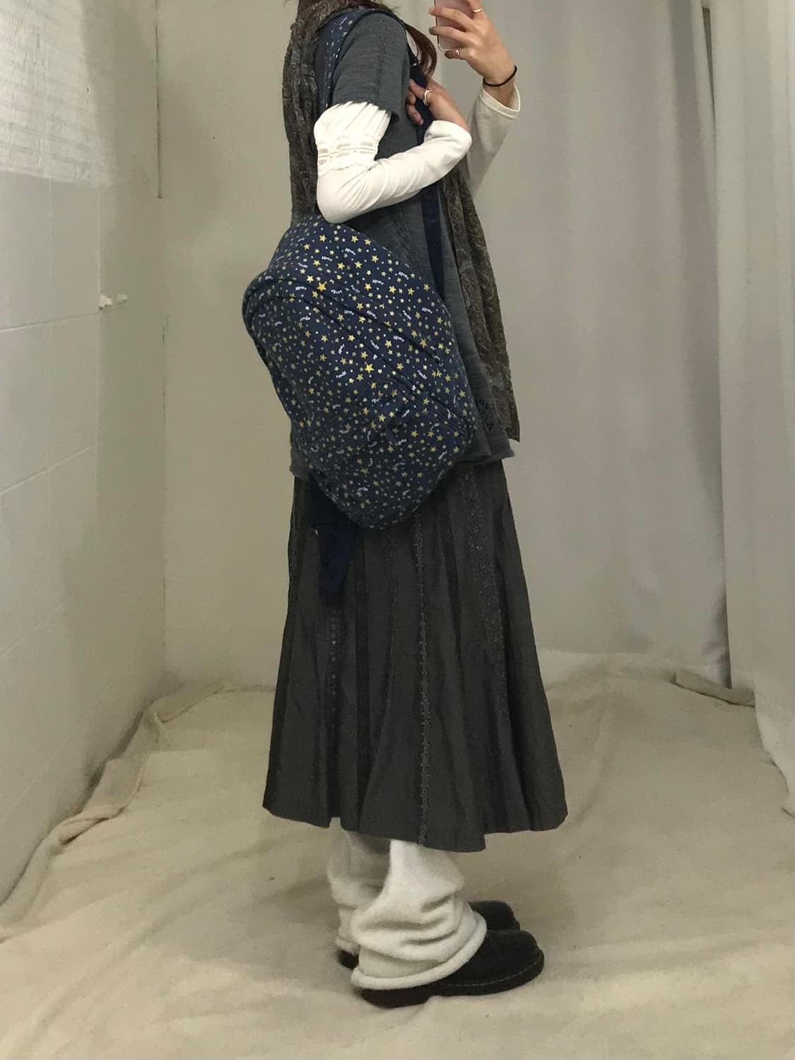 빈티지 눈꽃 너드 히피 모리 코디 세트 상품이미지4