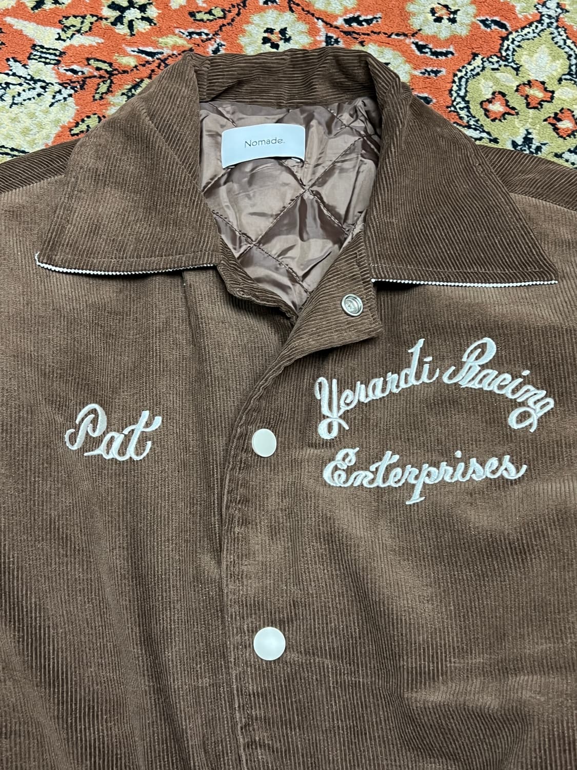 [FREE] 노마드 브라운 코듀로이 바시티 자켓 상품이미지4