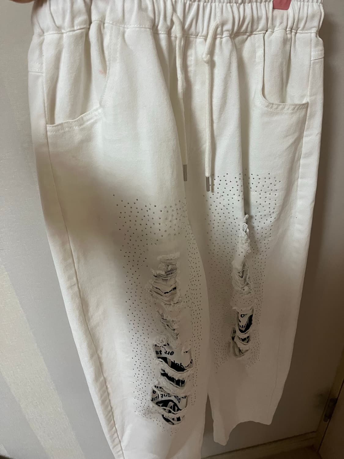 큐빅화이트조거팬츠 상품이미지3