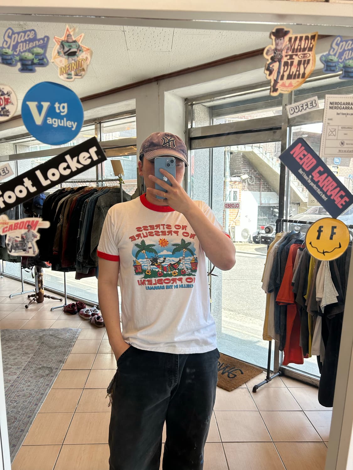 90,00’s No stress 링거티셔츠 상품이미지5