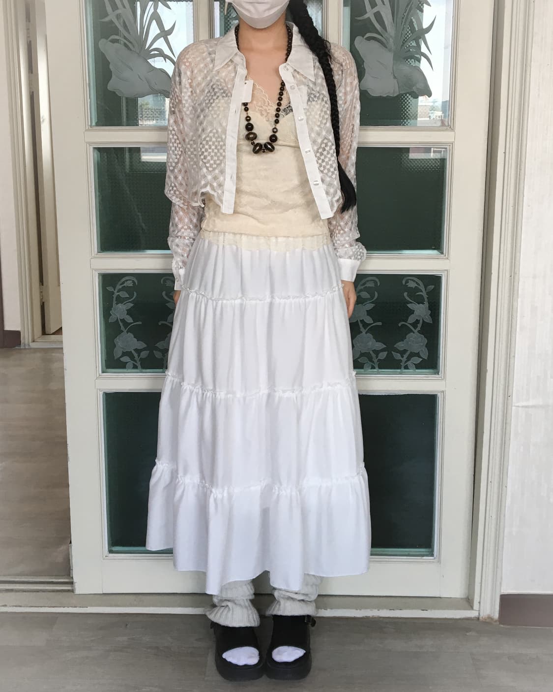 Pattern point see through shirtPattern p 상품이미지6