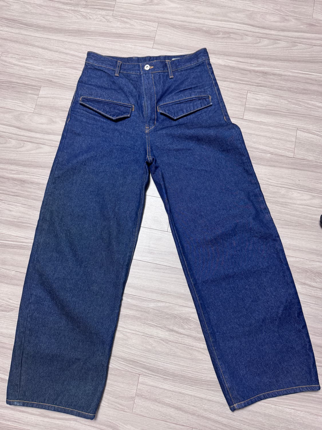 Aieul 3rd 커브드 데님 인디고 상품이미지2