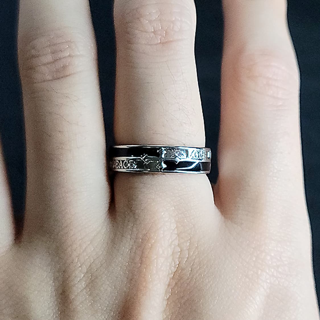 사랑과평화 실버 남자 엔틱 빈티지 명품 기독교 천주교 반지 상품이미지7