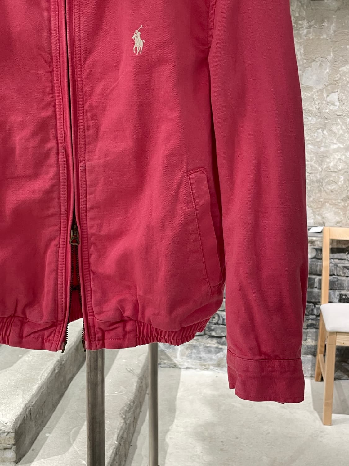 폴로 랄프로렌 플라밍고 화이트포니 스펠링 투 웨이 스윙 탑 자켓 상품이미지5