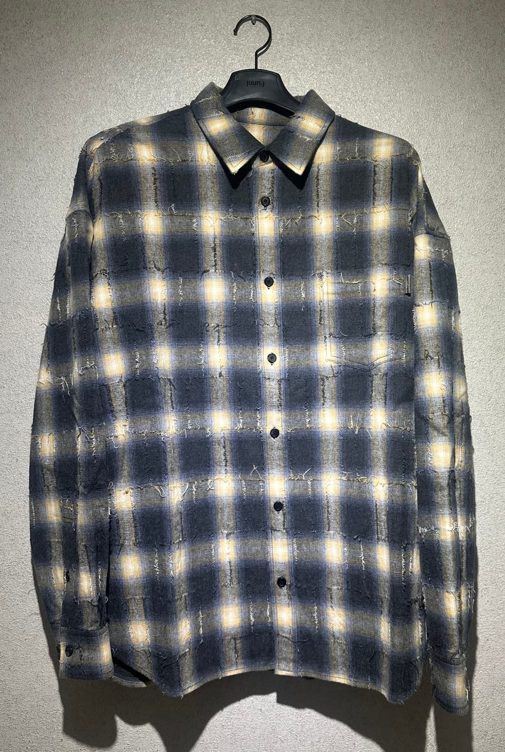 준지 그리드 니들셔츠48 새상품급 상품이미지1