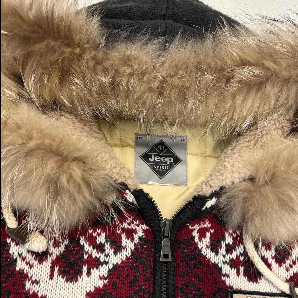 Jeep 울프죠 니트후드집업 상품이미지3