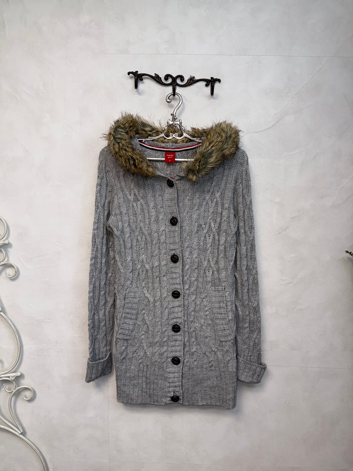 Tommy Hilfiger gray fur trimmed hood ops 상품이미지4