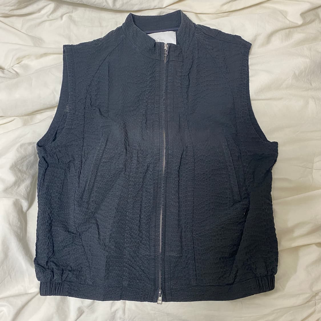 yiyae 시어서커 집업 베스트 상품이미지1