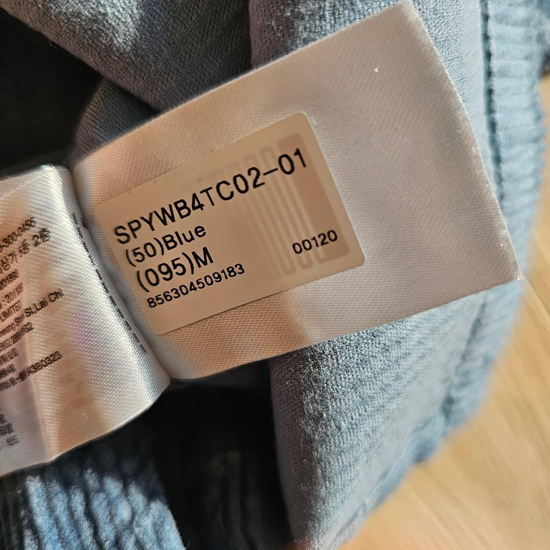 M 새제품) 체감 105 XL 스파오 골덴 남방 셔츠 자켓 그레이시블루 상품이미지6