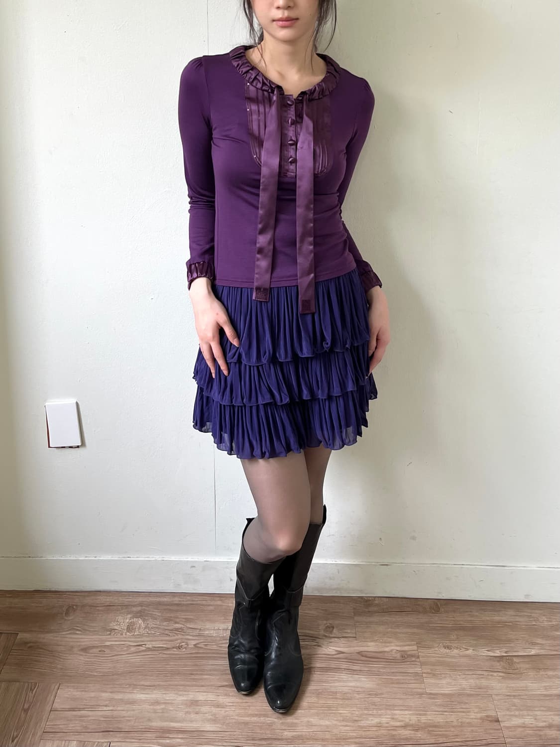 courreges 퍼플 블라우스 상품이미지7