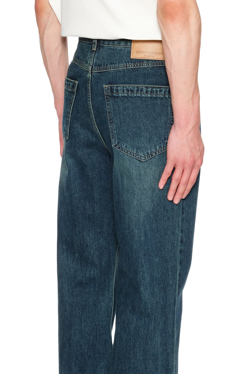 정품 우영미 블루 뉴 스트레이트 데님 팬츠 새제품 48사이즈 상품이미지6