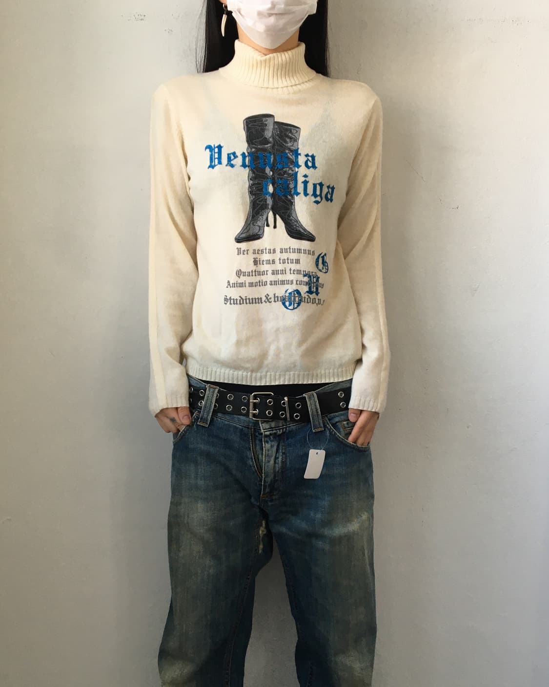 Printing high neck knit 상품이미지4