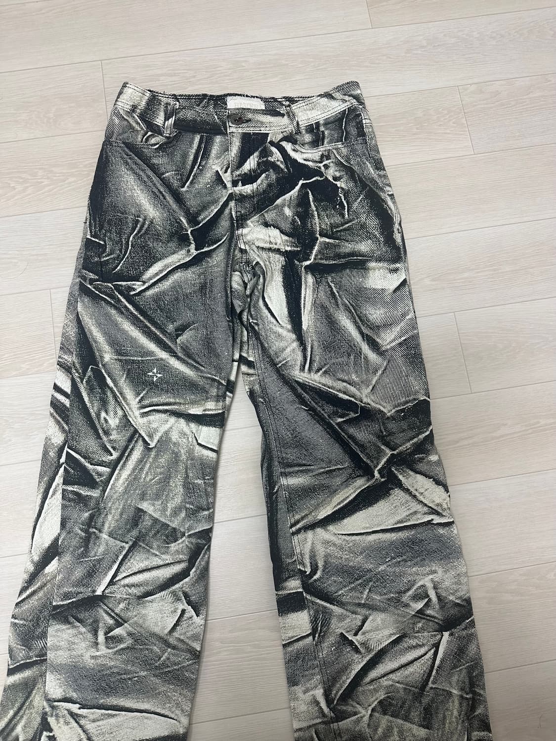 비엘알 크럼폴드 프린트 데님 상품이미지1