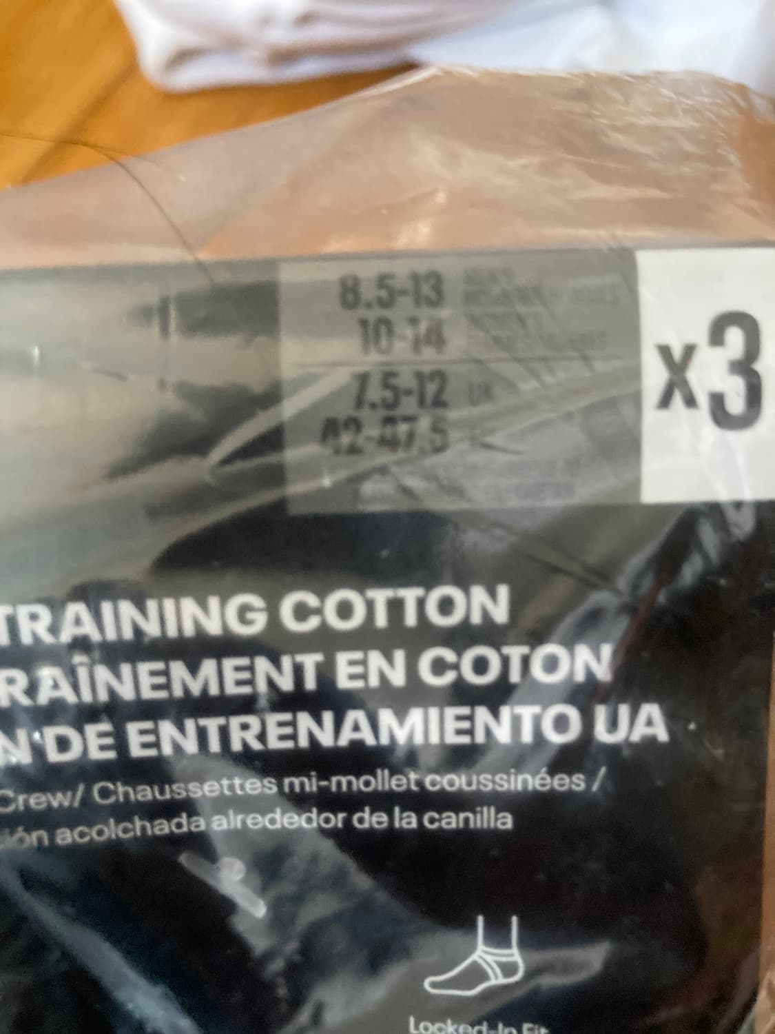 언더아머 트레이닝 코튼 양말 3족 L 상품이미지3