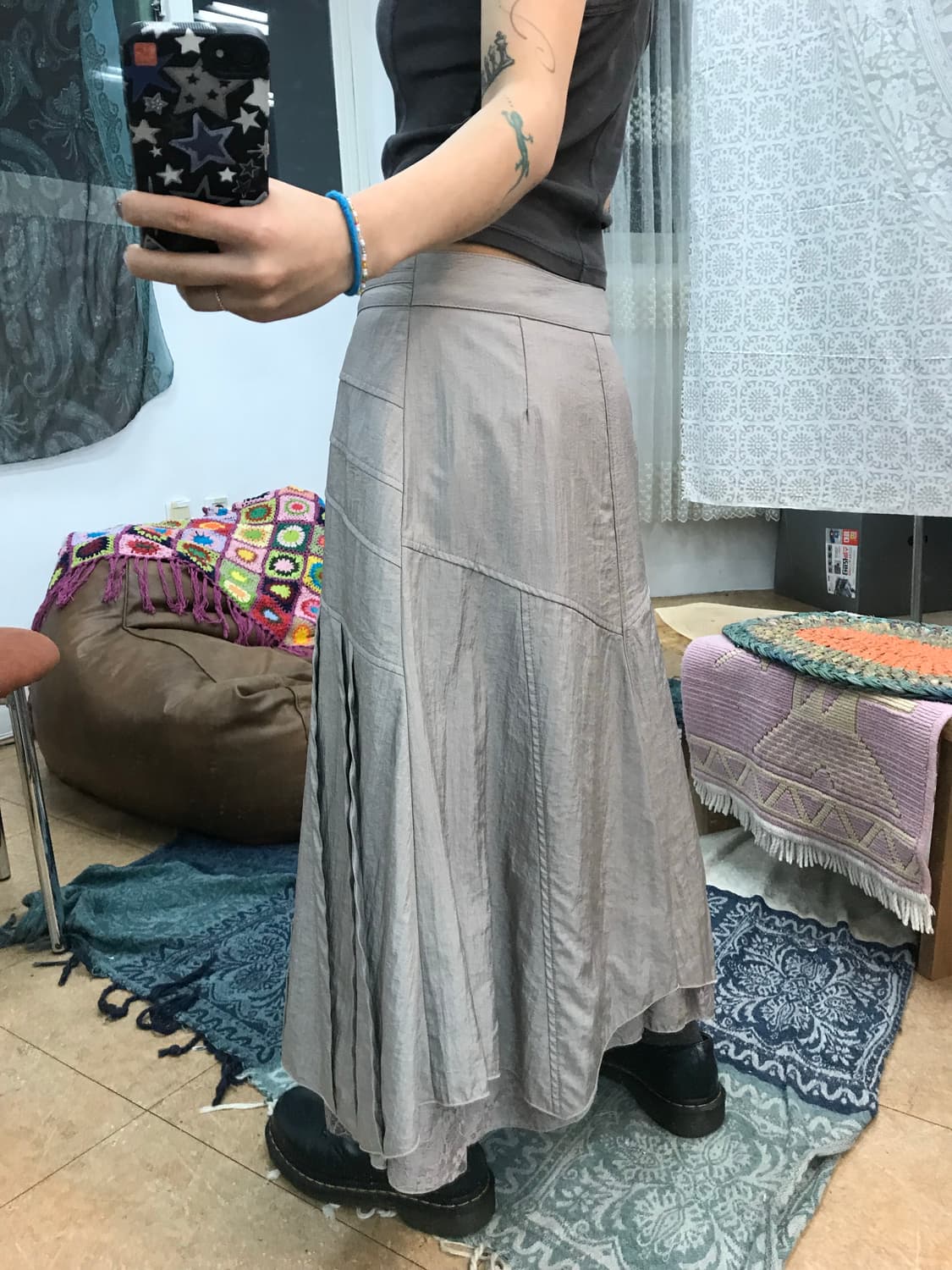 빈티지 여성 턱 레이스 롱스커트  상품이미지2