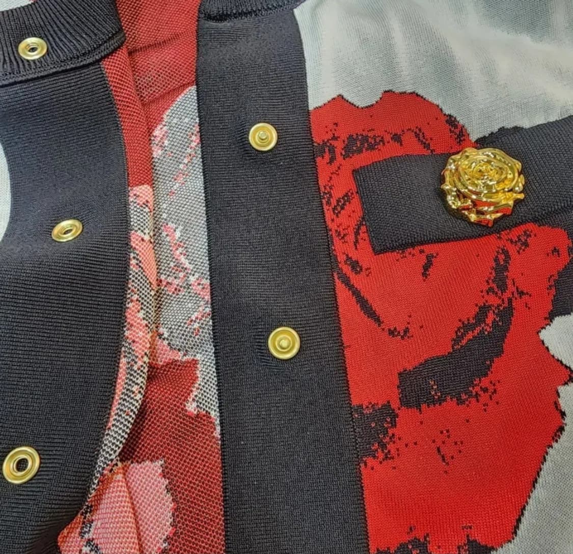 발망 플로랄 로즈 크롭 니트 가디건 36 백화점판 상품이미지8