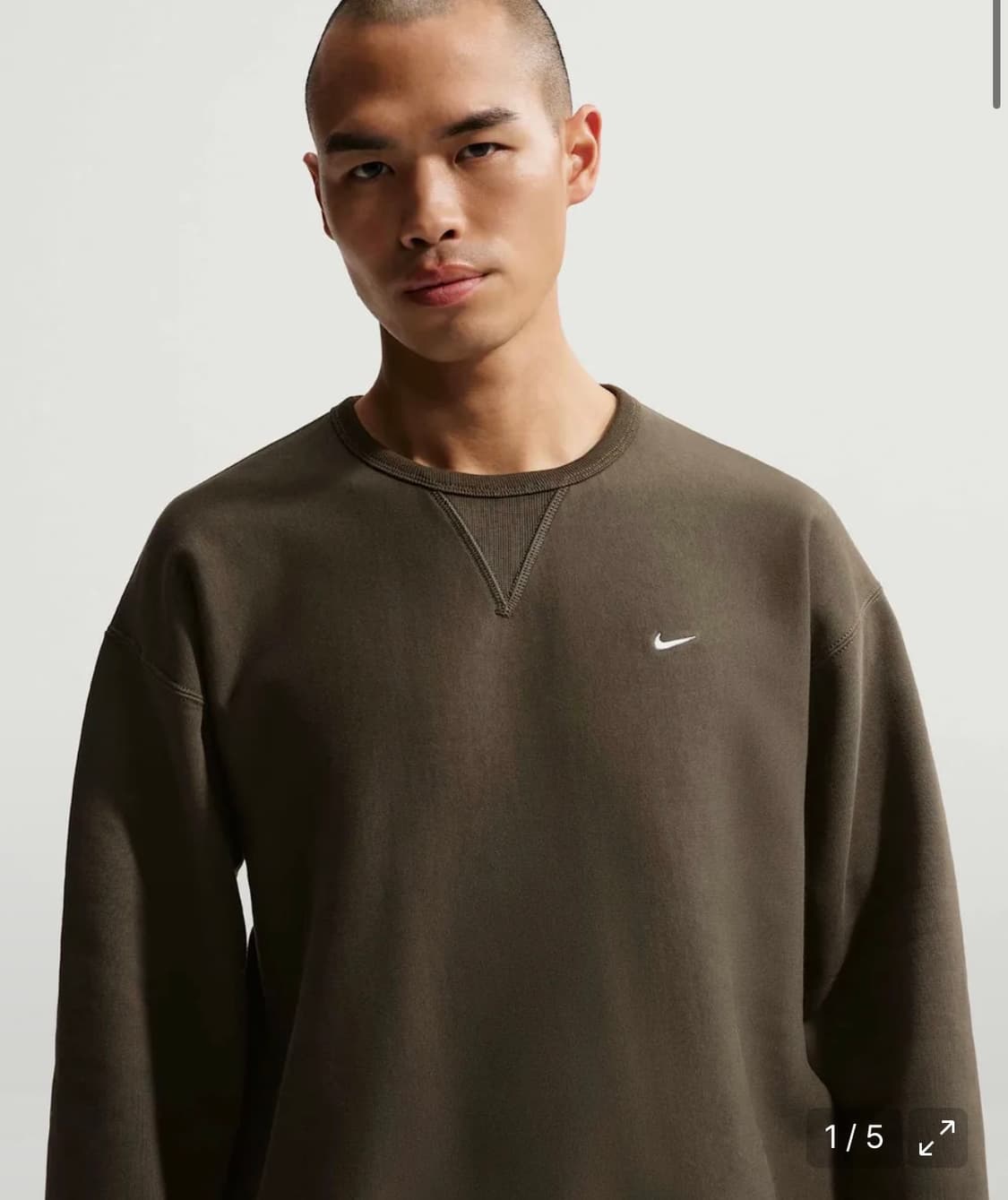 나이키 솔로 스우시 플리스 크루 맨투맨 - 다크 헤이즐:화이트  상품이미지1