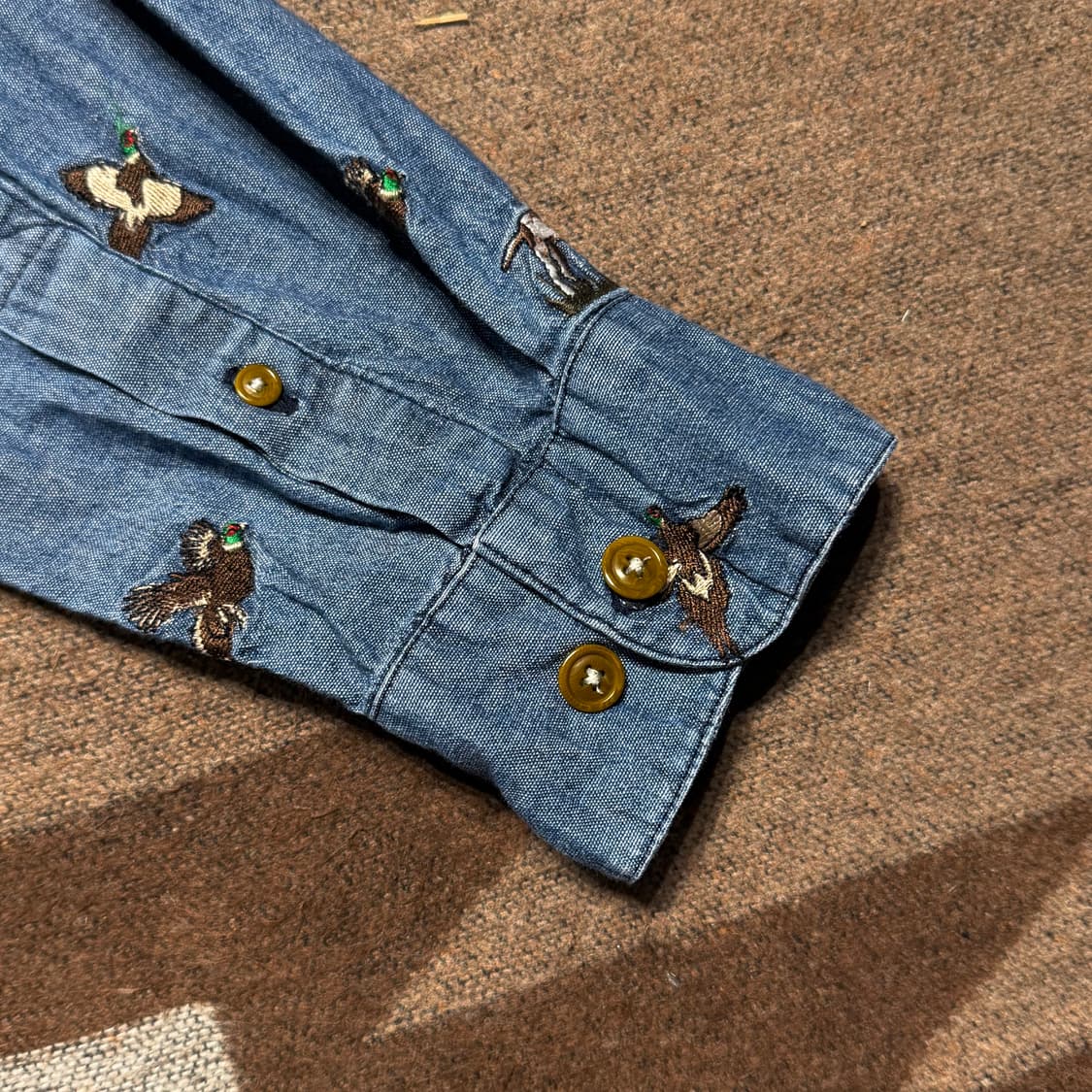 Barbour 바버 청둥오리 자수 데님 셔츠 s 95 상품이미지6