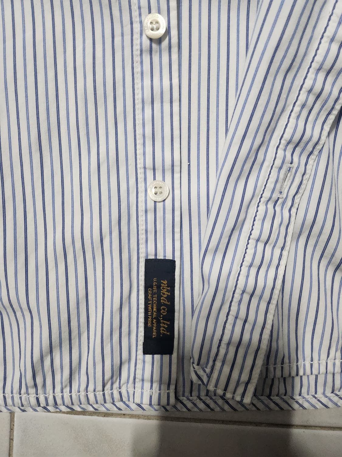 네이버후드 스트라이프 셔츠 상품이미지4