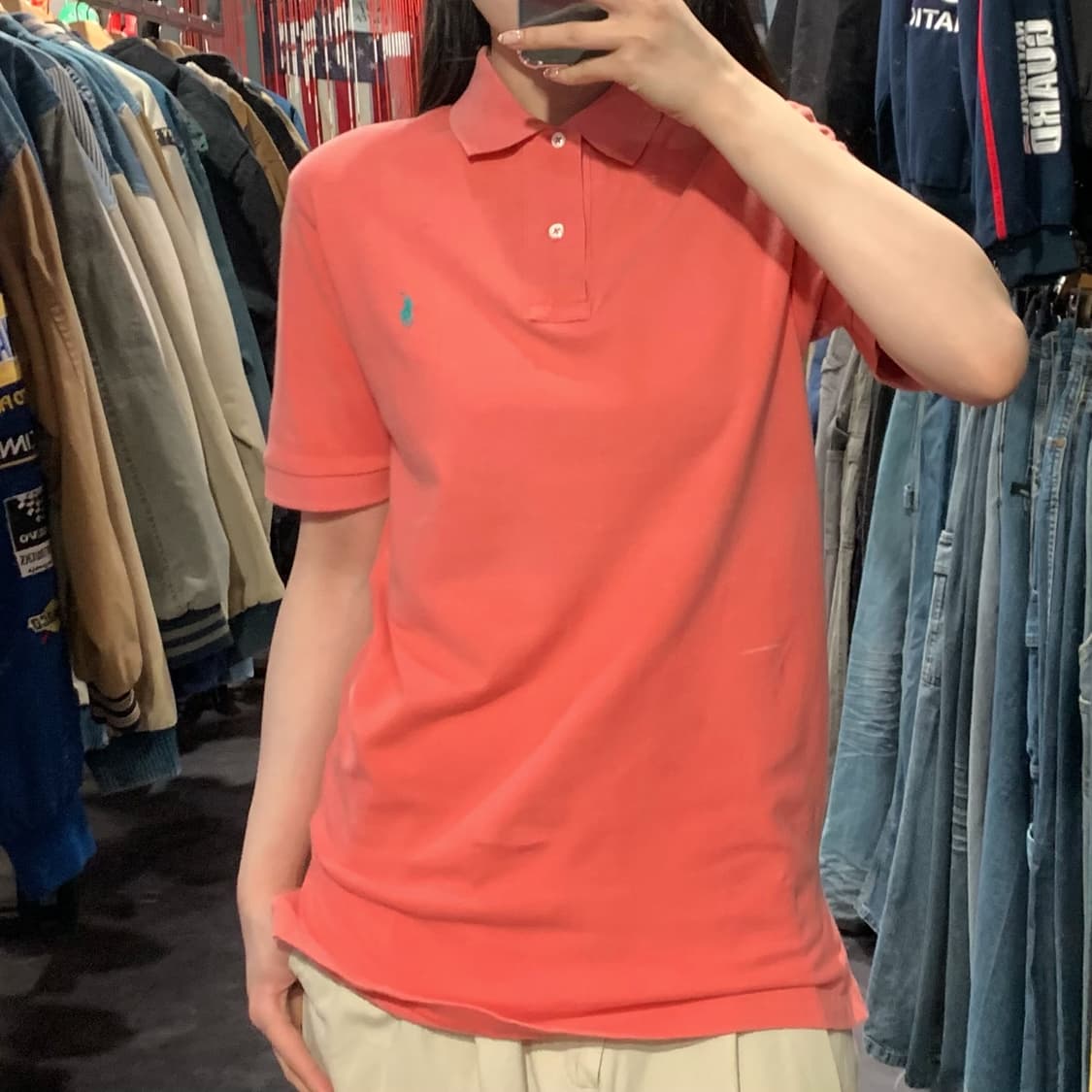 [IM] 폴로 랄프로렌 반팔 피케 셔츠 코랄핑크 상품이미지1