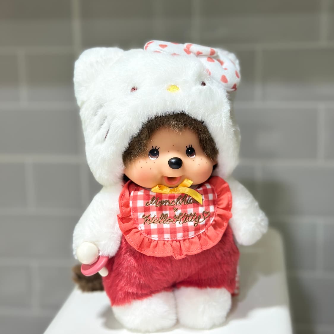 몬치치 헬로키티 깅엄체크 인형 상품이미지2