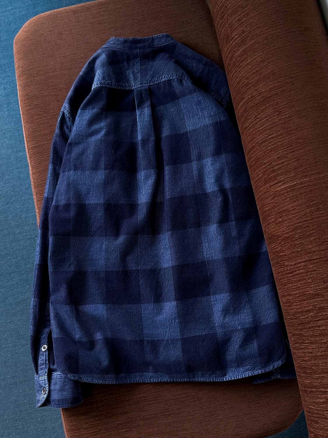 Natural brushed cotton design check shir 상품이미지2