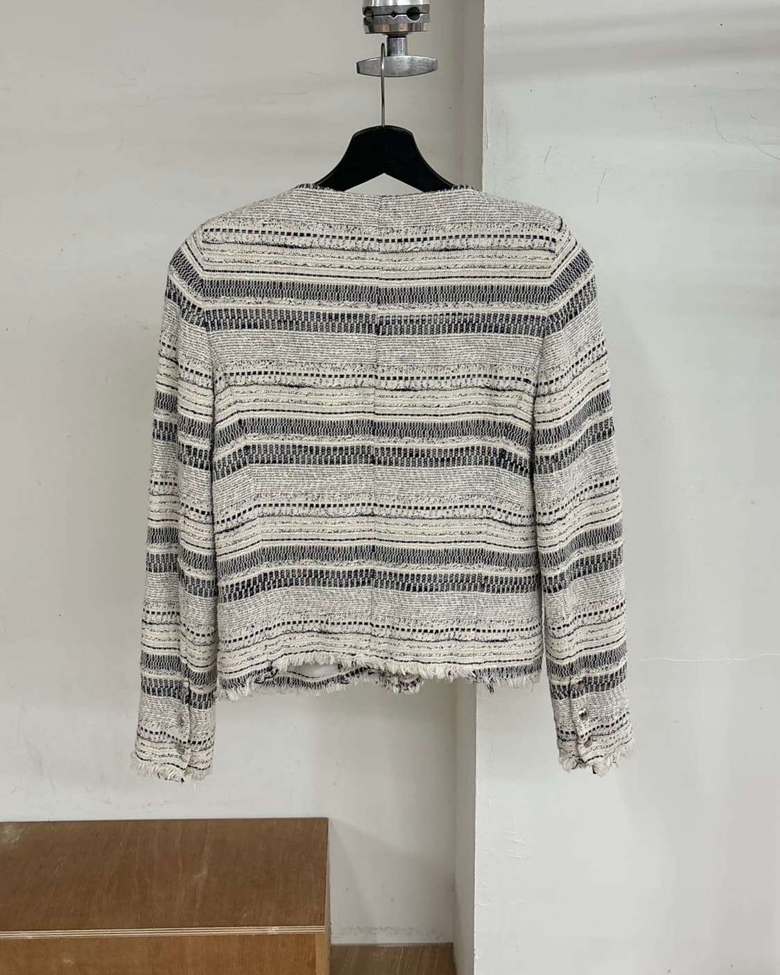 이로 블랙 앤 화이트 리지 트위드 자켓 상품이미지6