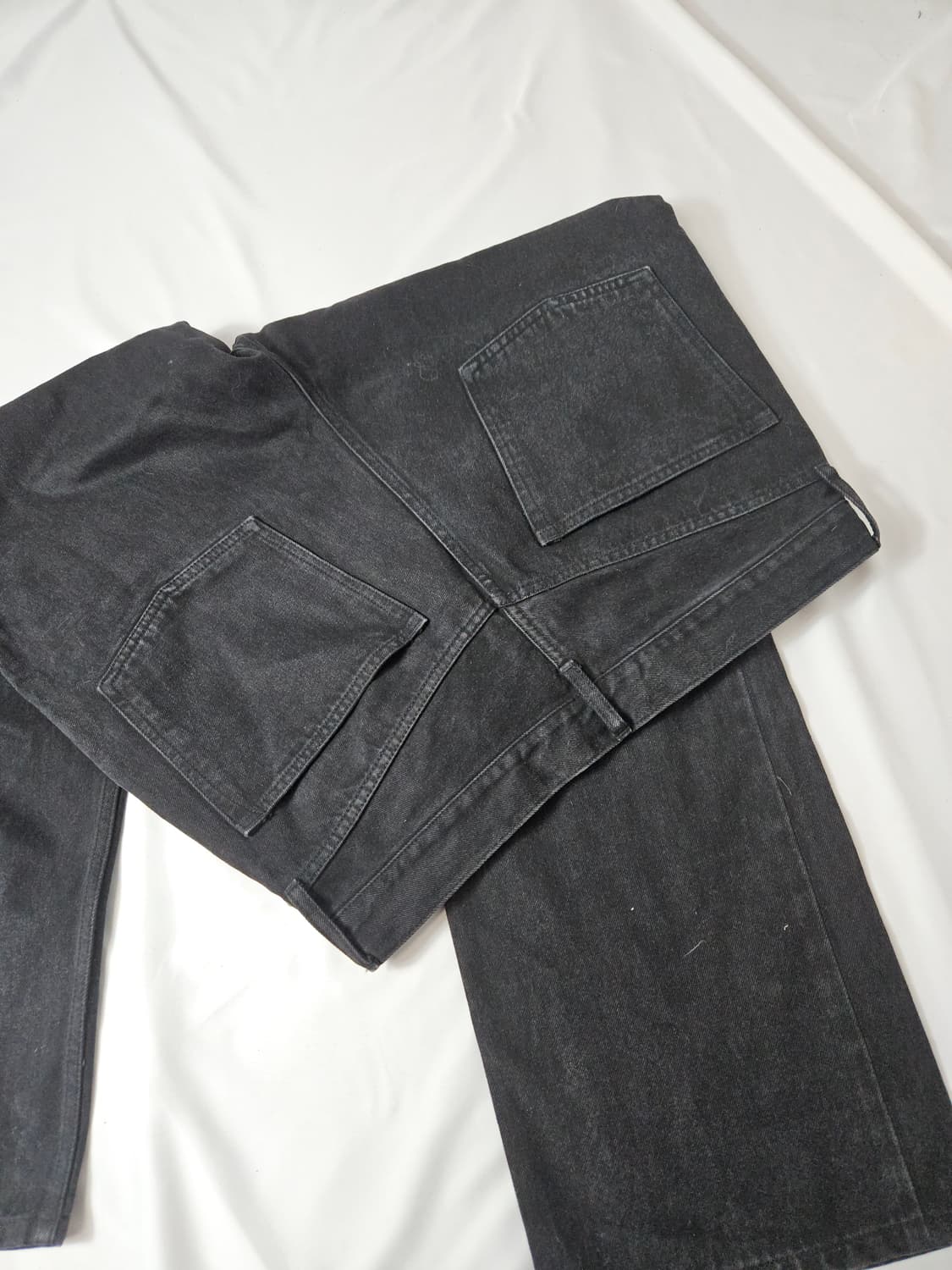 softur 소프터 흑청 데님팬츠 블랙 진 스트링 L 상품이미지6