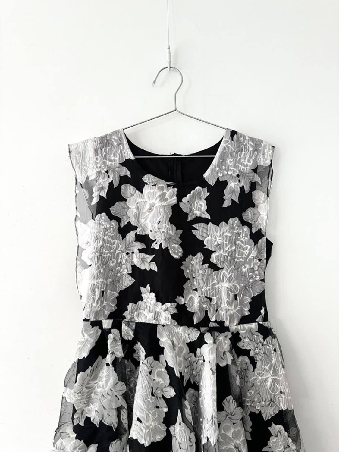 Organza 2 layer flower ops / black 상품이미지2