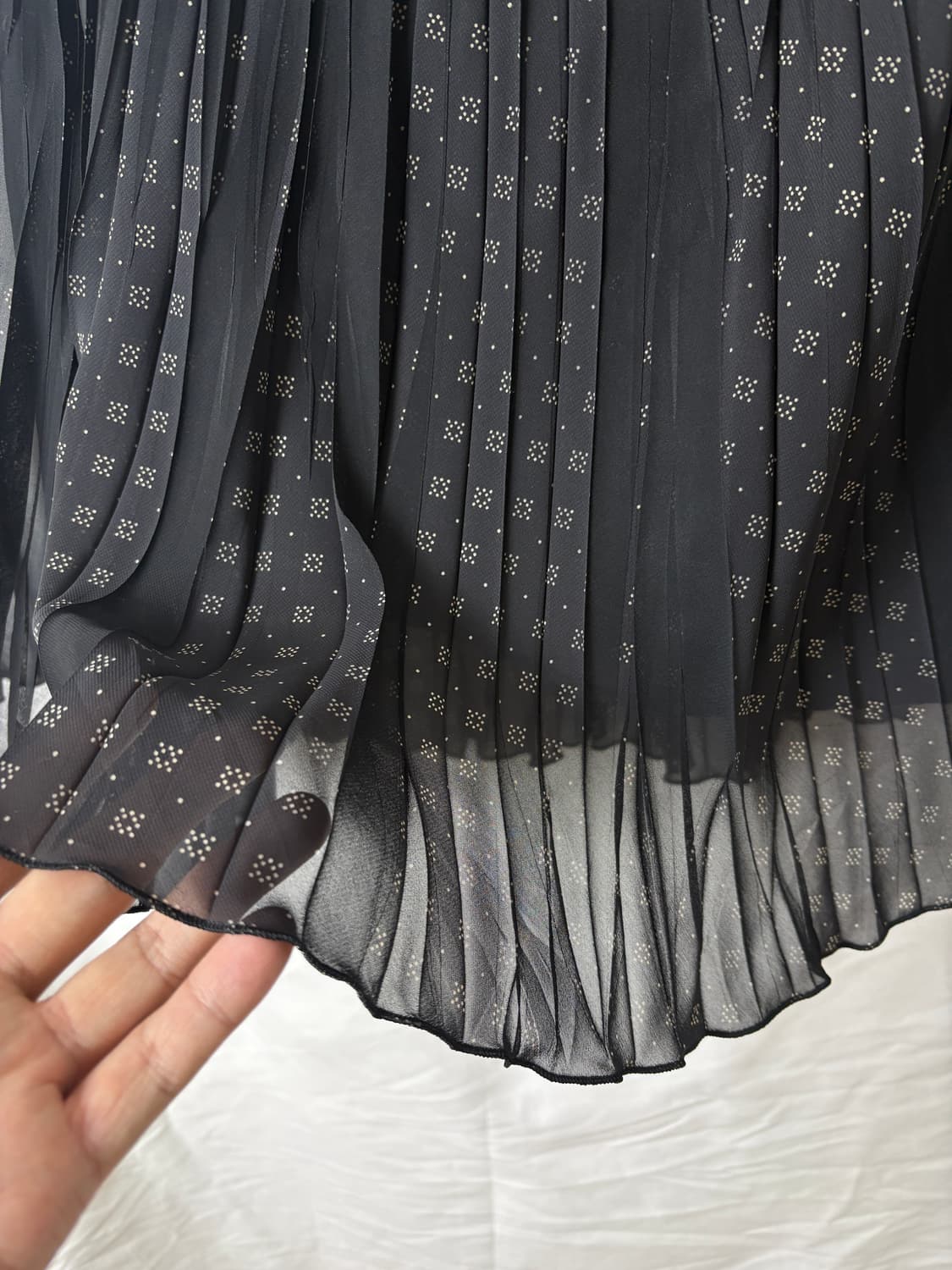 블랙 레이어드 플리츠 스커트 상품이미지4