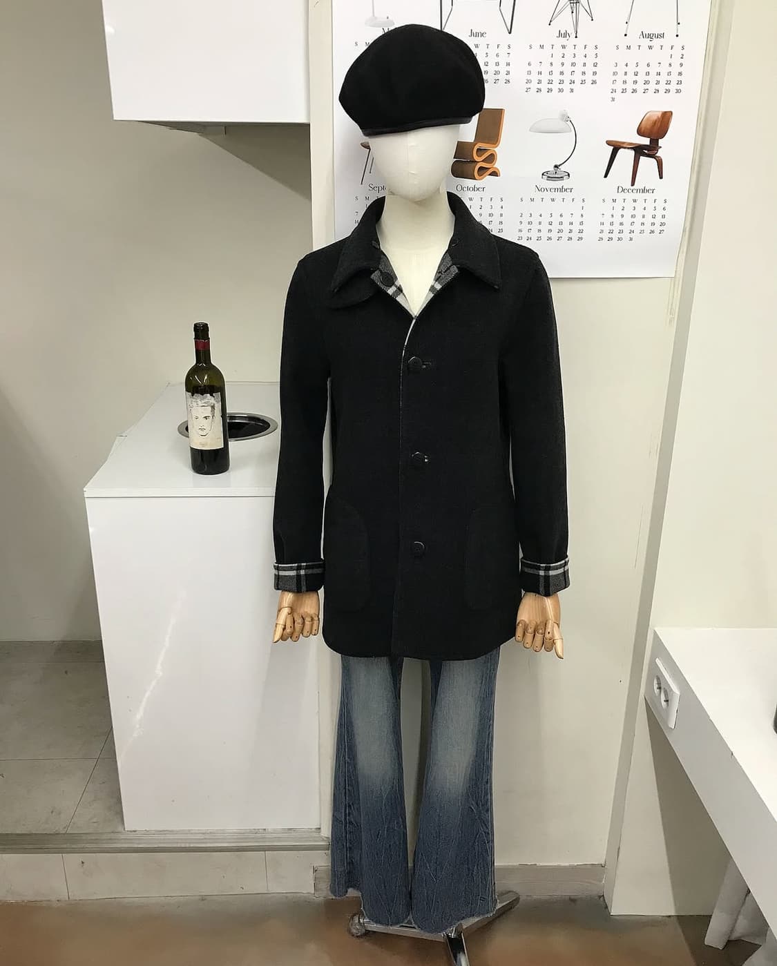 폴로 핸드메이드 리버시블 울 하프 코트 상품이미지7