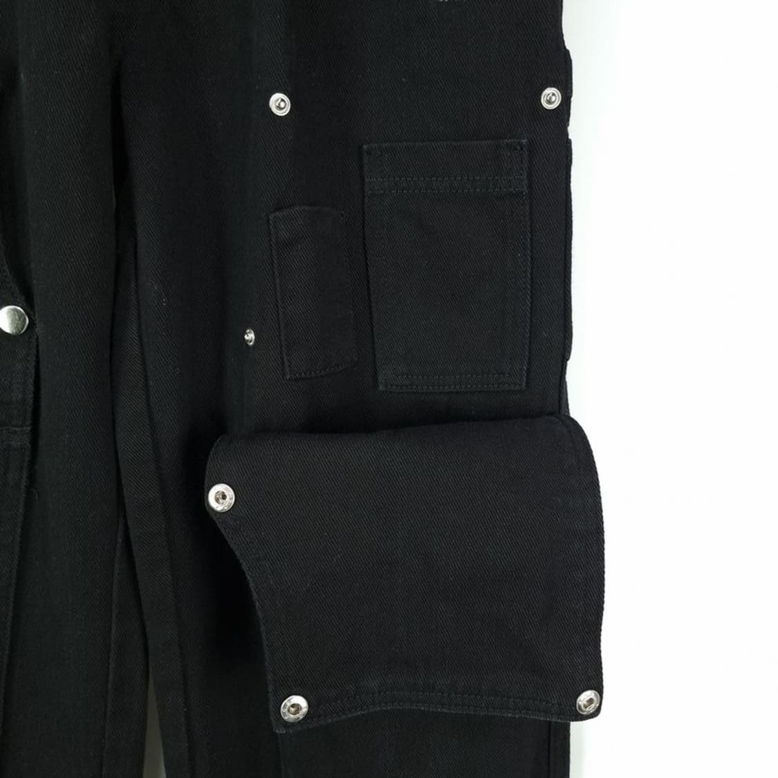 [트래블] 워크샵 와이드 더블니 카펜터 팬츠 블랙 M18361 상품이미지8
