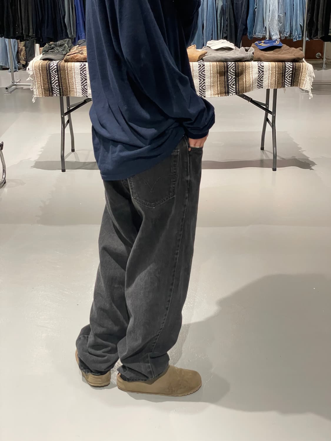 Levi's 550 흑청 데님 팬츠 상품이미지4