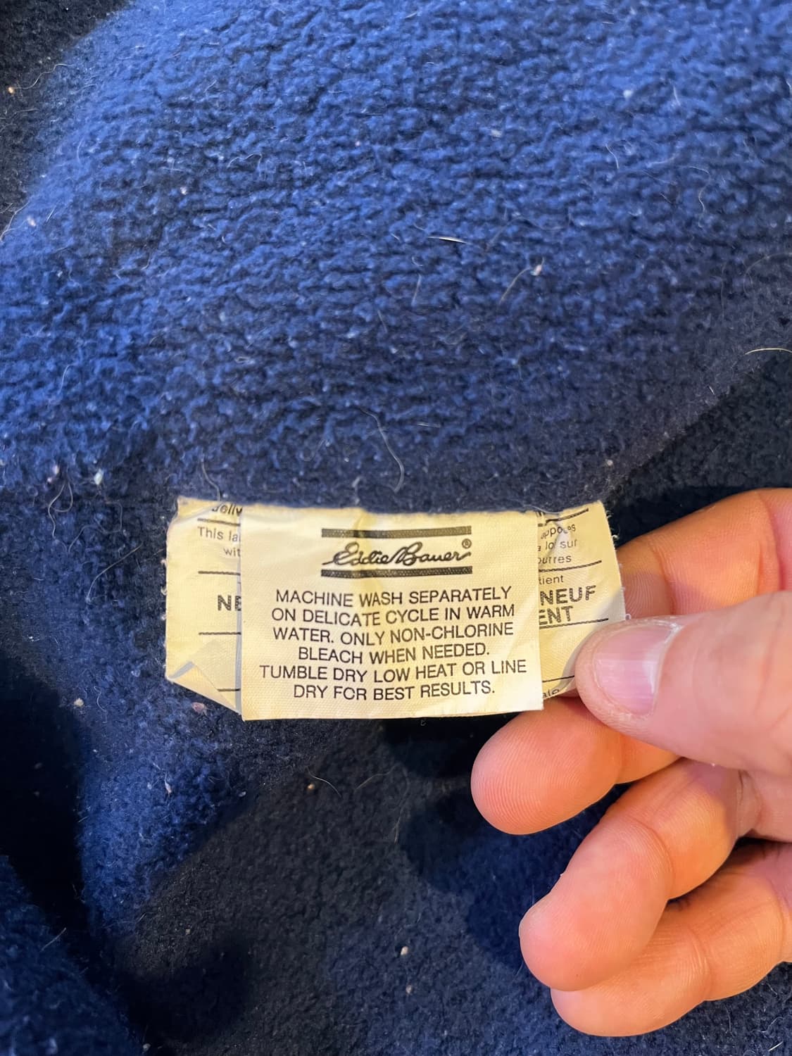 90‘s 에디 바우어 블루 나일론 플리스 자켓(미국제) 상품이미지6