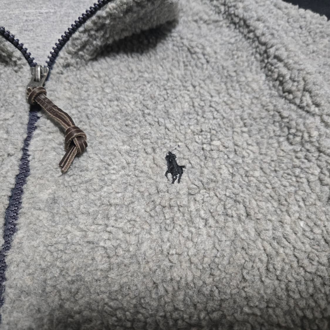 S 폴로랄프로렌 양털 후리스 플리스 집업 그레이 상품이미지2