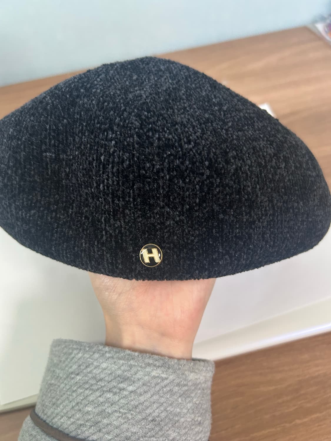 디스코 뱃지 베레모 블랙 상품이미지1