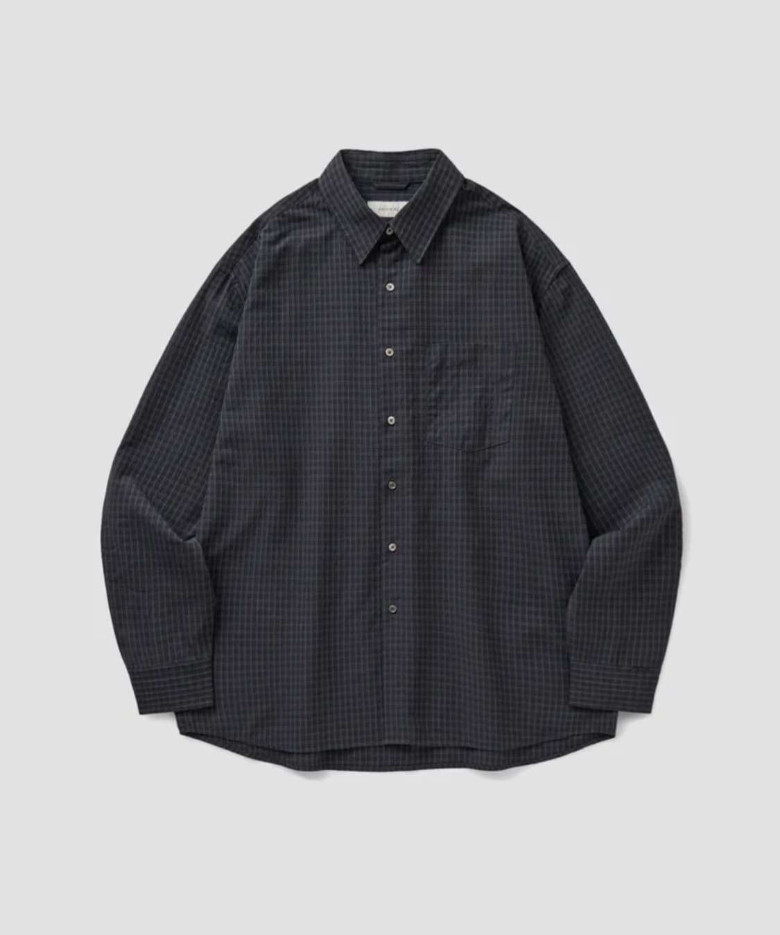 [M] 유니온블루 런드리 스몰 체크 셔츠 (차콜 블랙) 상품이미지1