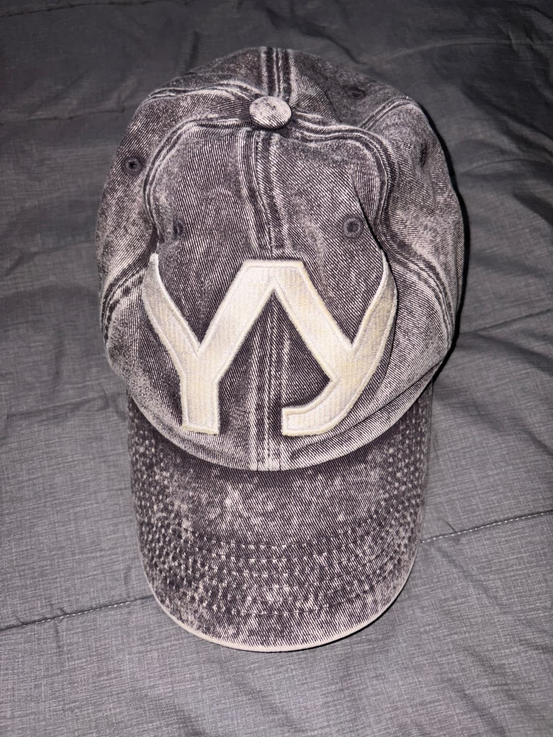 오픈 Yy 코튼 볼캡 데님 브라운 그레이 상품이미지1