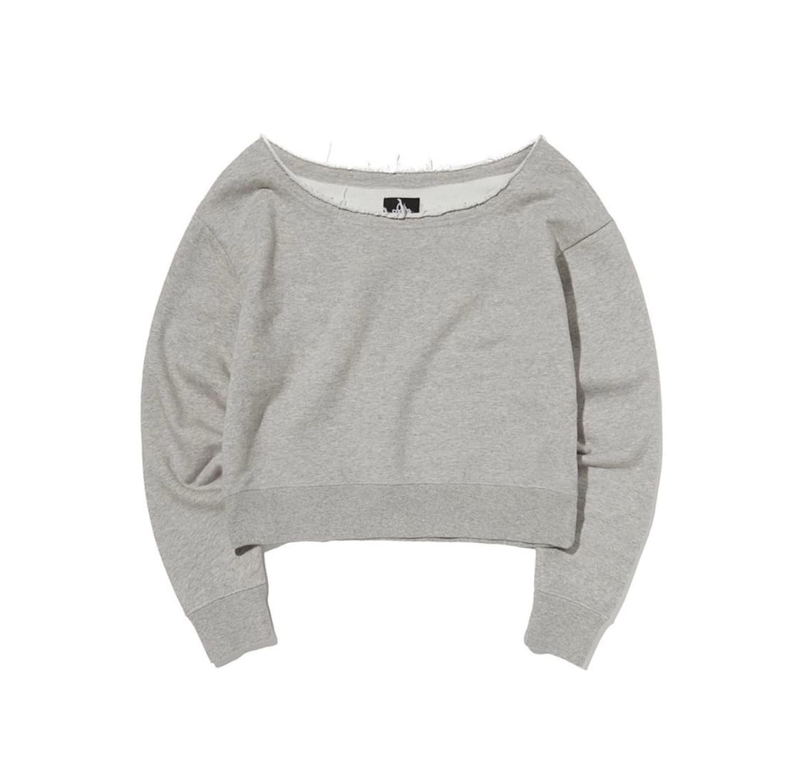 스웨이드 써니 원숄더 크루넥 그레이 상품이미지2