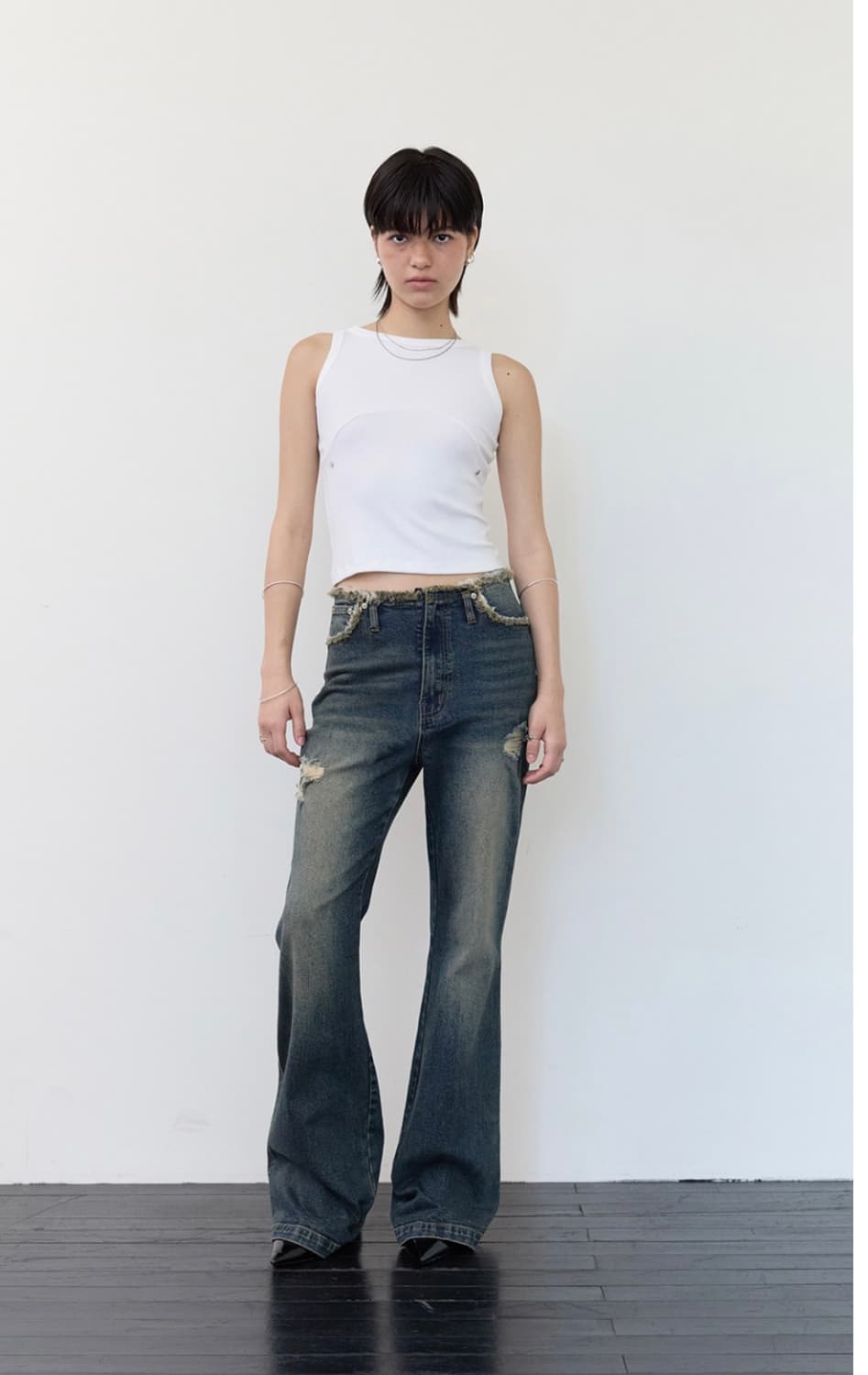 밀로우먼 컷오프 웨스턴 진 상품이미지3