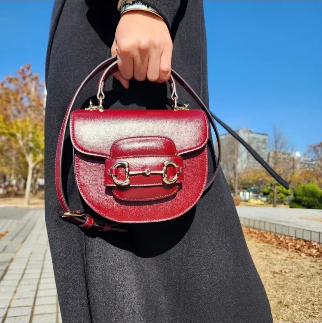 구찌 홀스빗 1955 미니 탑핸들 레드 24년식 상품이미지2