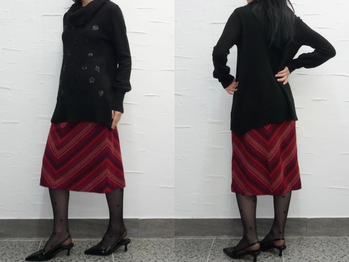 black beads polo knit 상품이미지2