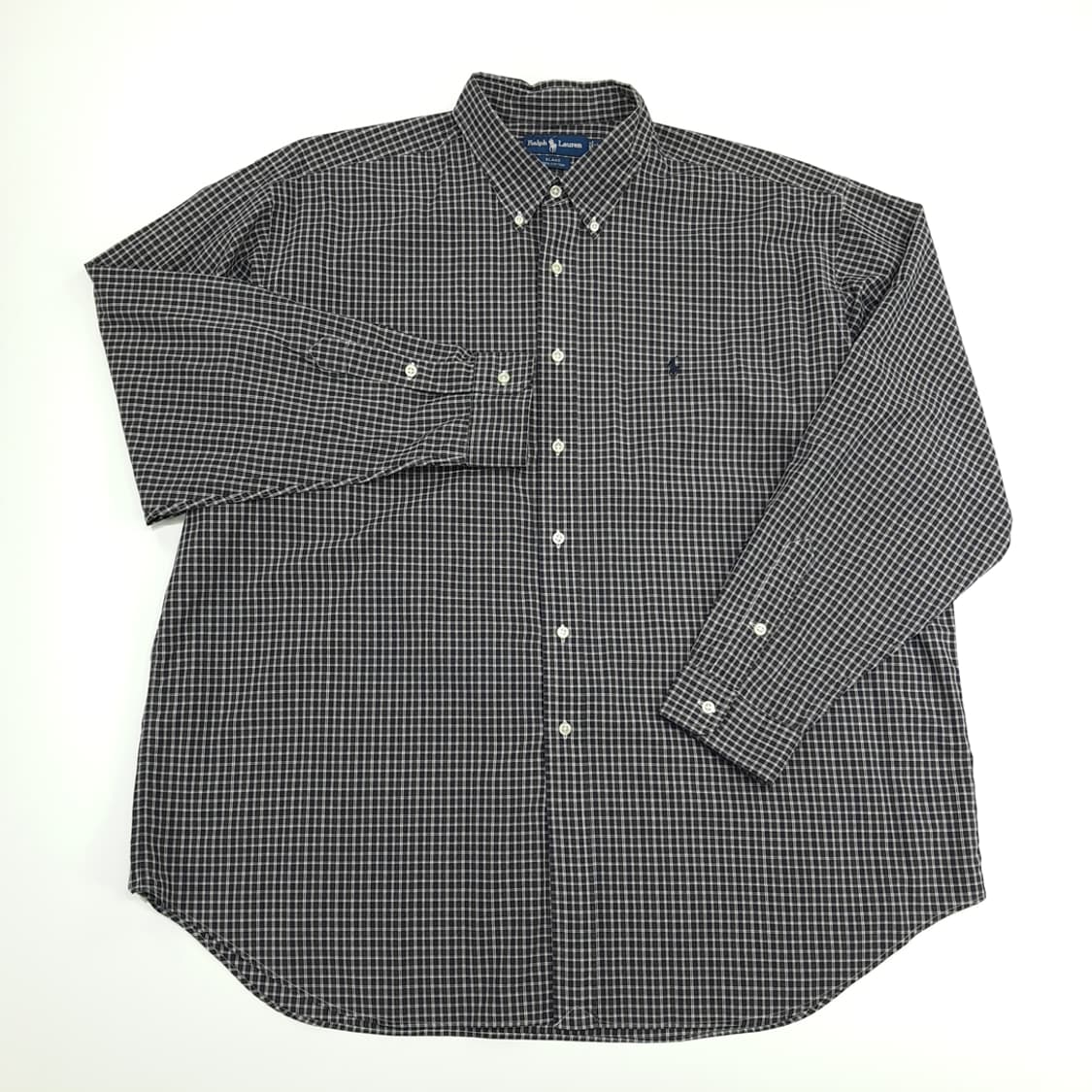 CN712 2XL 폴로 랄프로렌 마이크로 블랙워치 긴팔 셔츠 남방 상품이미지2