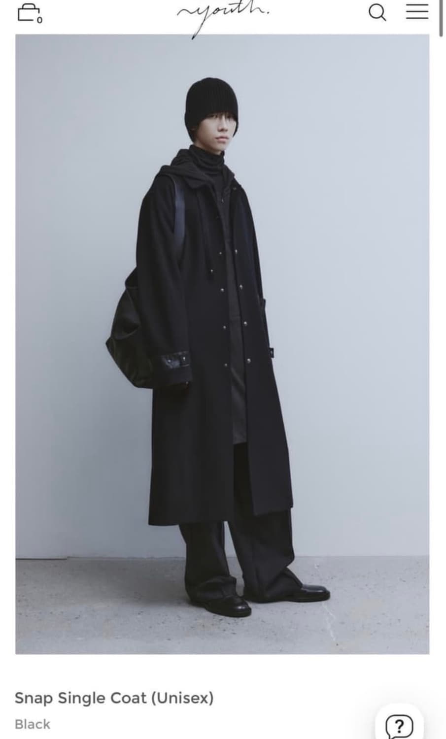 유스 24FW 싱글 스냅 코트 S 상품이미지1