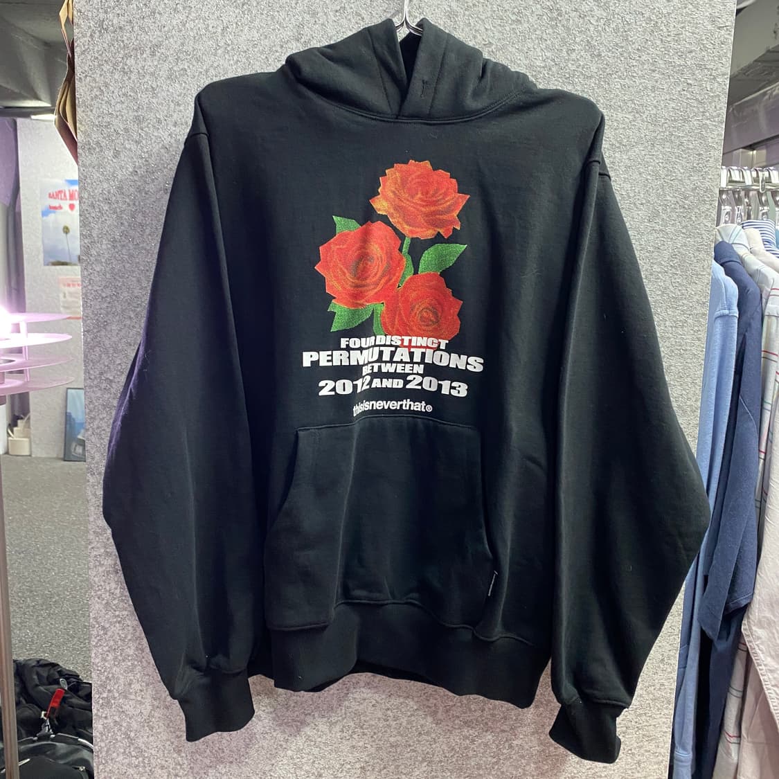 디스이즈네버댓 로즈 블랙 스웻 후드티 B4070 상품이미지2