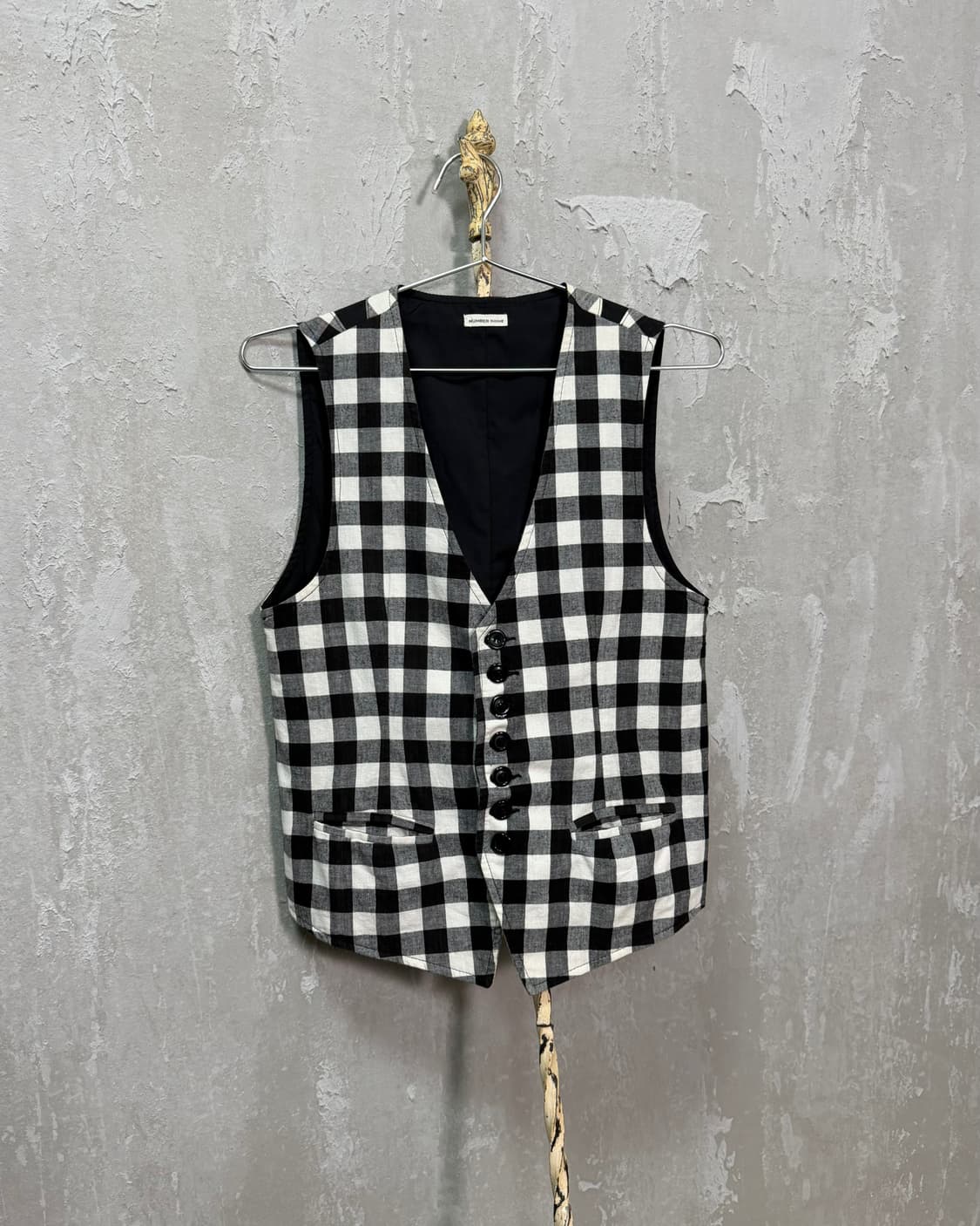 Number (N)ine French Check Vest 상품이미지1