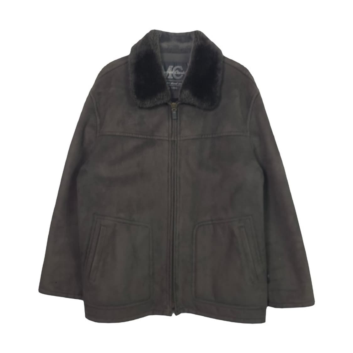 MC Classic 빈티지 브라운 양털카라 샤무드 무스탕 M 상품이미지1