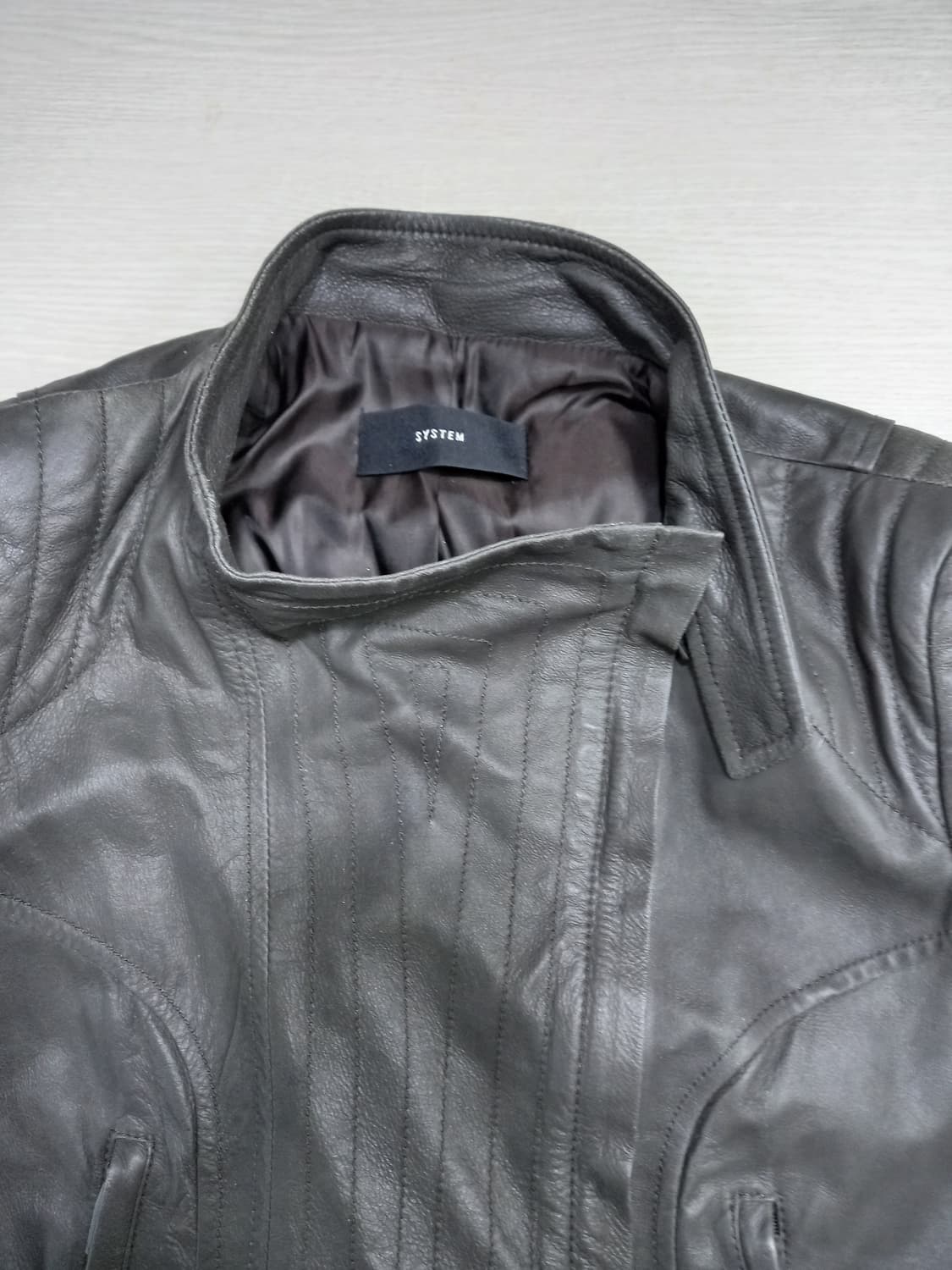 S80 SYSTEM 한섬 양가죽 라이더 자켓 다크브라운 S-205 상품이미지3